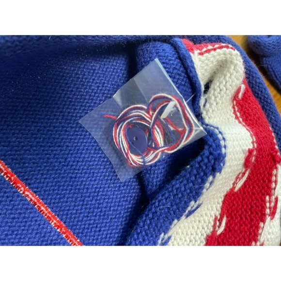 Quacker Factory Vintage Sweater Patriotic Stars & Stripes Cardigan Size Small - Picture 7 of 8